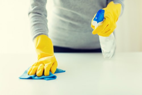 Risk assessment being completed before a cleaning job begins