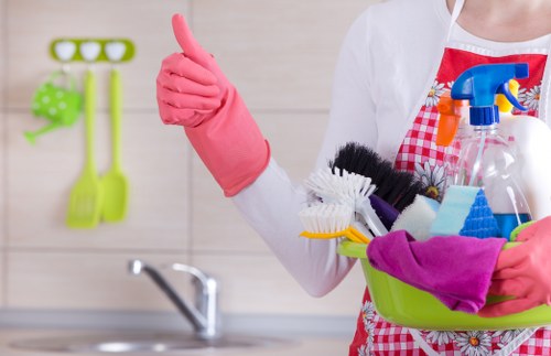 Cleaning team providing deep cleaning services in Notting Hill