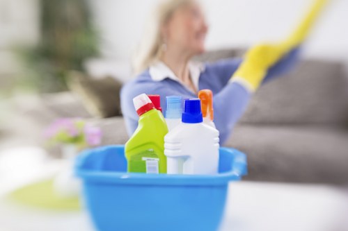 Charity donation and textile reuse items supporting circular sustainability efforts
